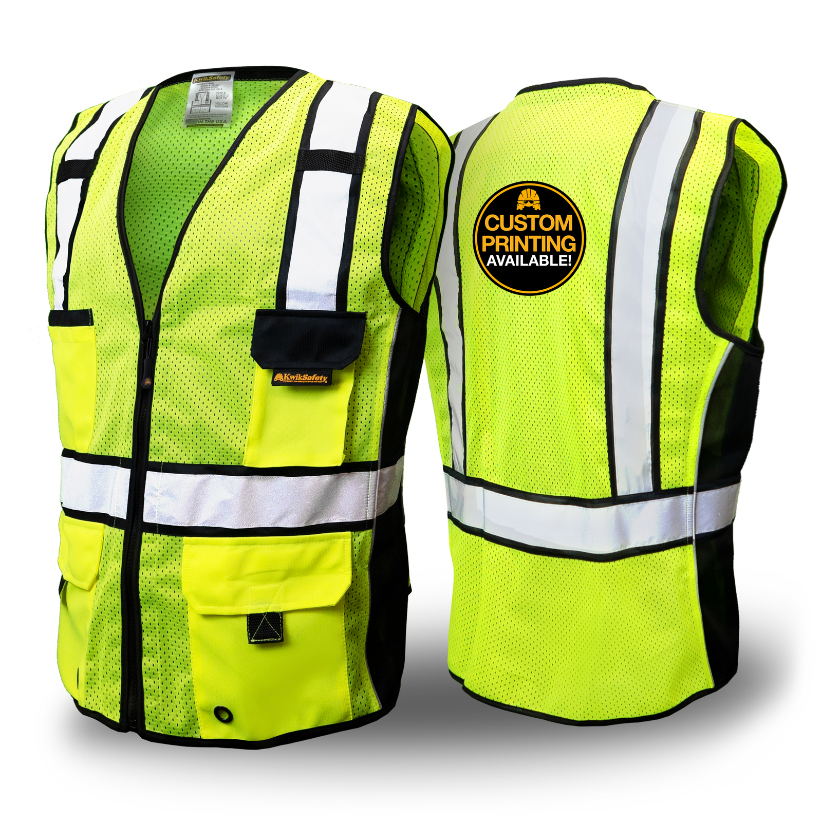 KwikSafety RoadBOSS Economy reflective hi visibility safety vest