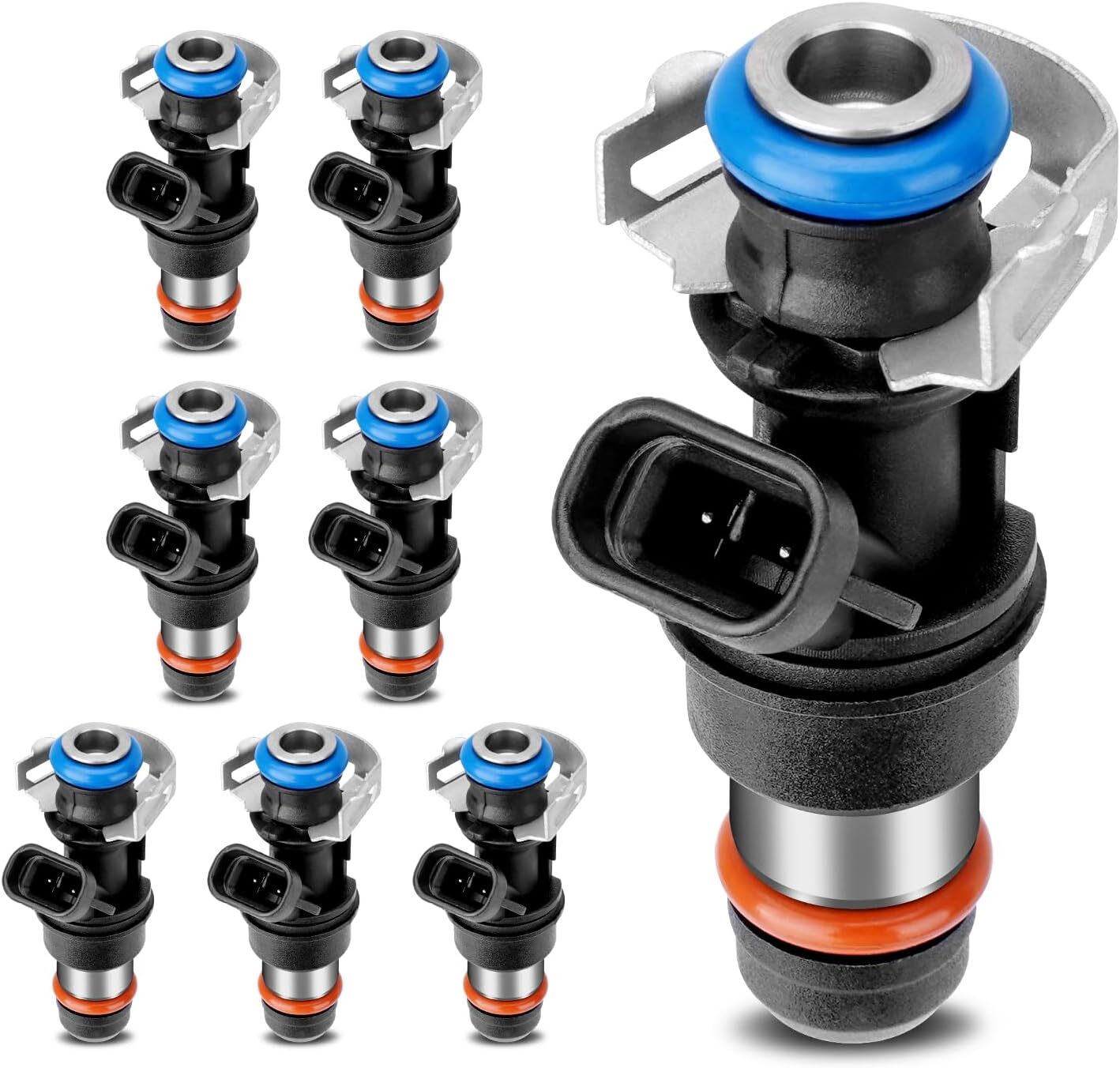 8Pcs Upgrade Fuel Injectors 25317628 For 99-07 Chevy Silverado GMC 4.8/5.3/6.0L