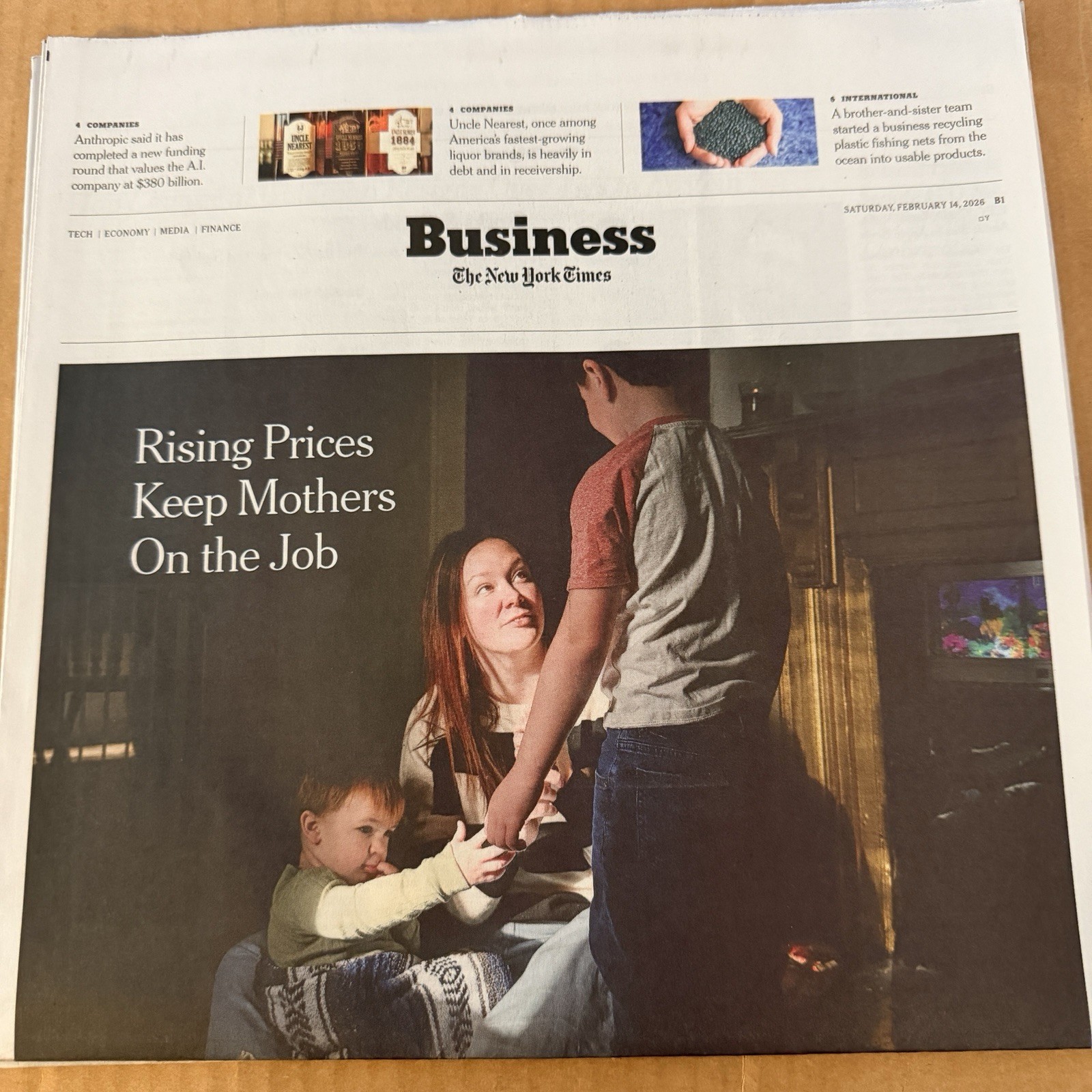 The New York Times Newspaper February 14 2026 Complete Print Paper Unread NYT