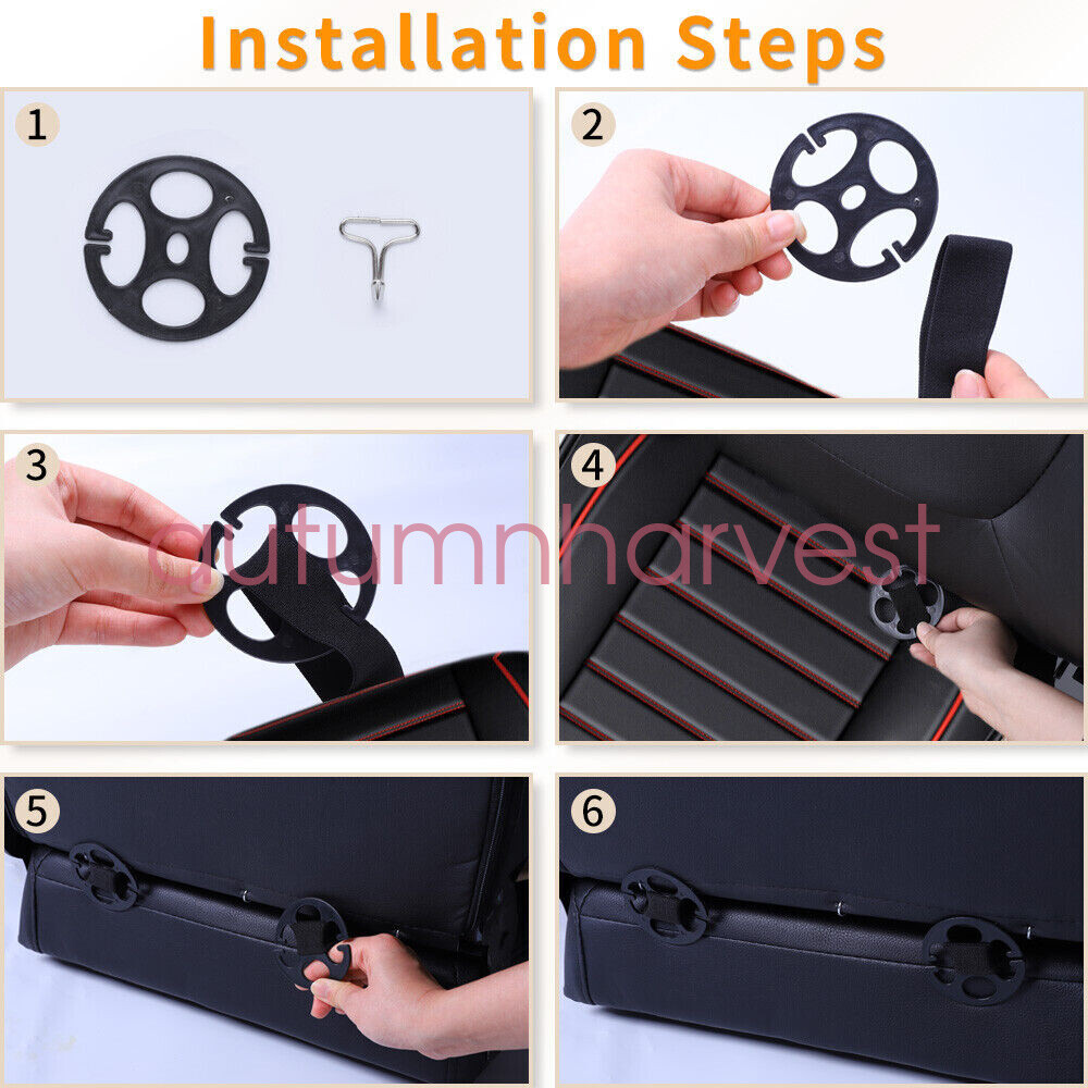 For Toyota Car Seat Cover Full Set Leather 5-Seats Front Rear Protector Cushion