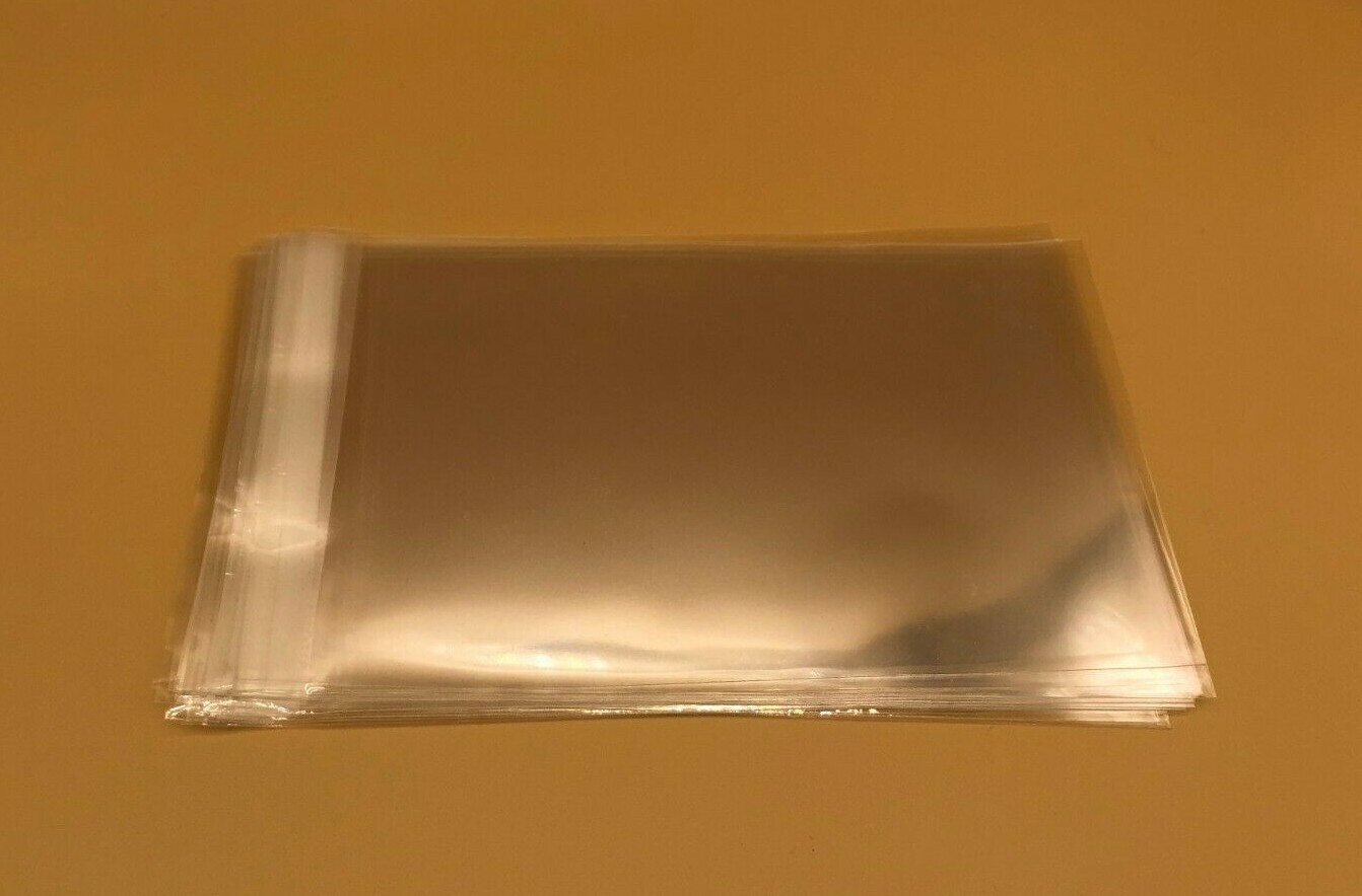 100 CRYSTAL CLEAR SELF ADHESIVE RESEALABLE CELLO OPP MULTI-SIZED BAGS