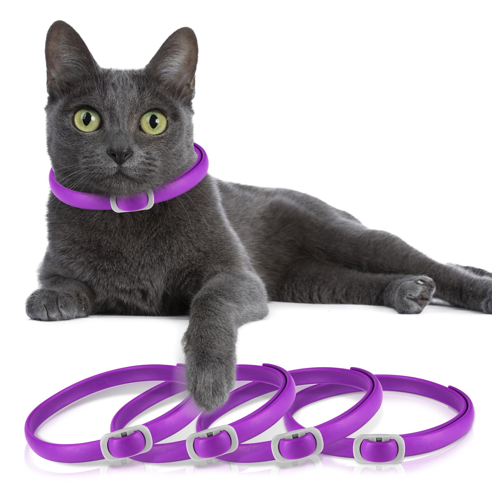 120Day Calming Collar for Cats Natural Calming Pheromones Embedded anxiety relax