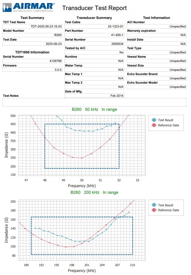 Airmar B260-MM Bronze Thru-Hull Transducer - Tested Good - *Parts/Repair Only*