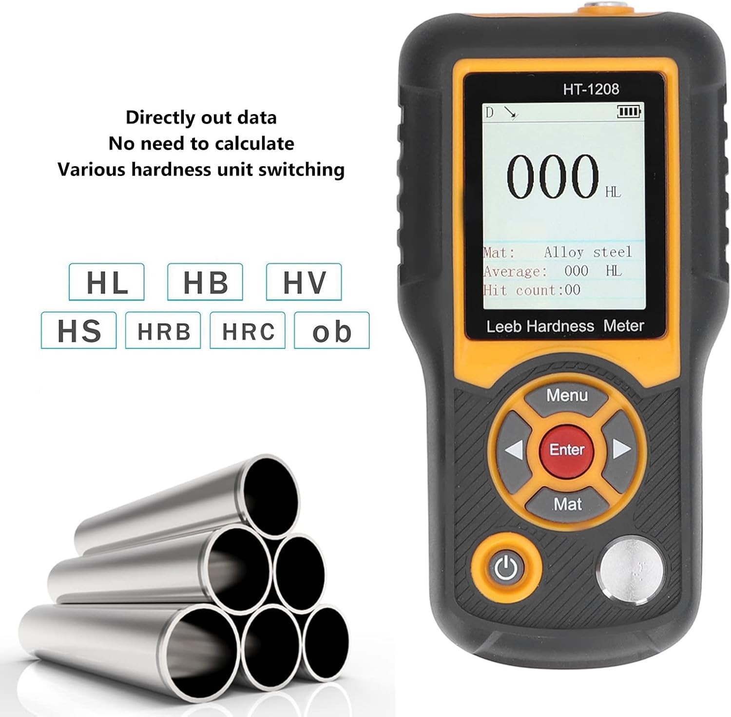 Digital TFT Screen Hardness Tester High Accuracy Hardness Meter Durometer HT1208