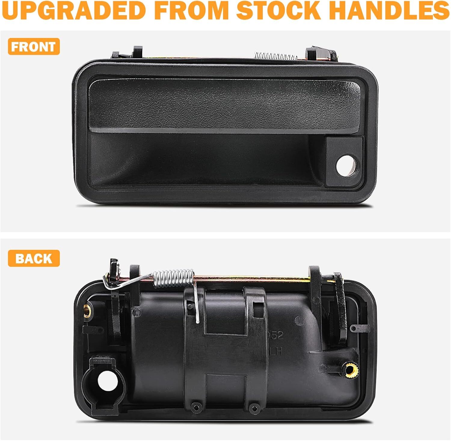 Pair Exterior Door Handle w/Lock Cylinder For Chevy/GMC 1500-3500 88-94 15742229