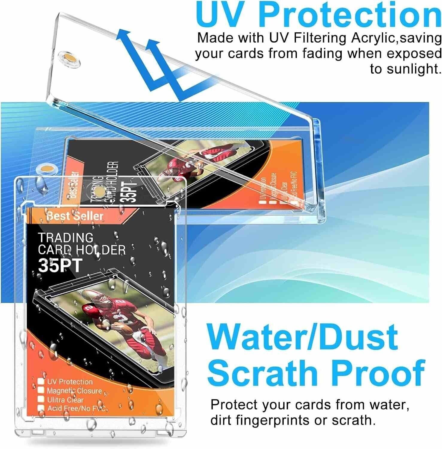 400 Pack Magnetic Card Holder One Touch Protectors For 35PT Sports Trading Cards