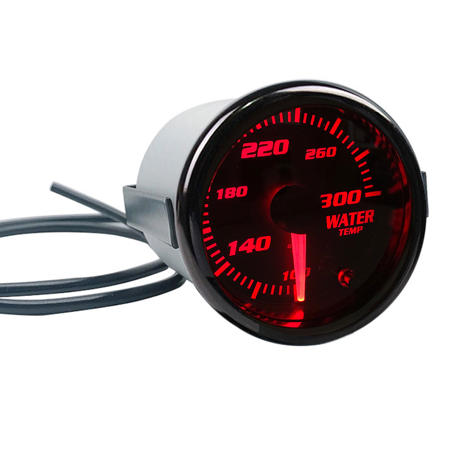 2''52mm Water Temp Gauge Meter W/ 1/8 NPT Temp Sensor 100-300℉ 7 Color LED
