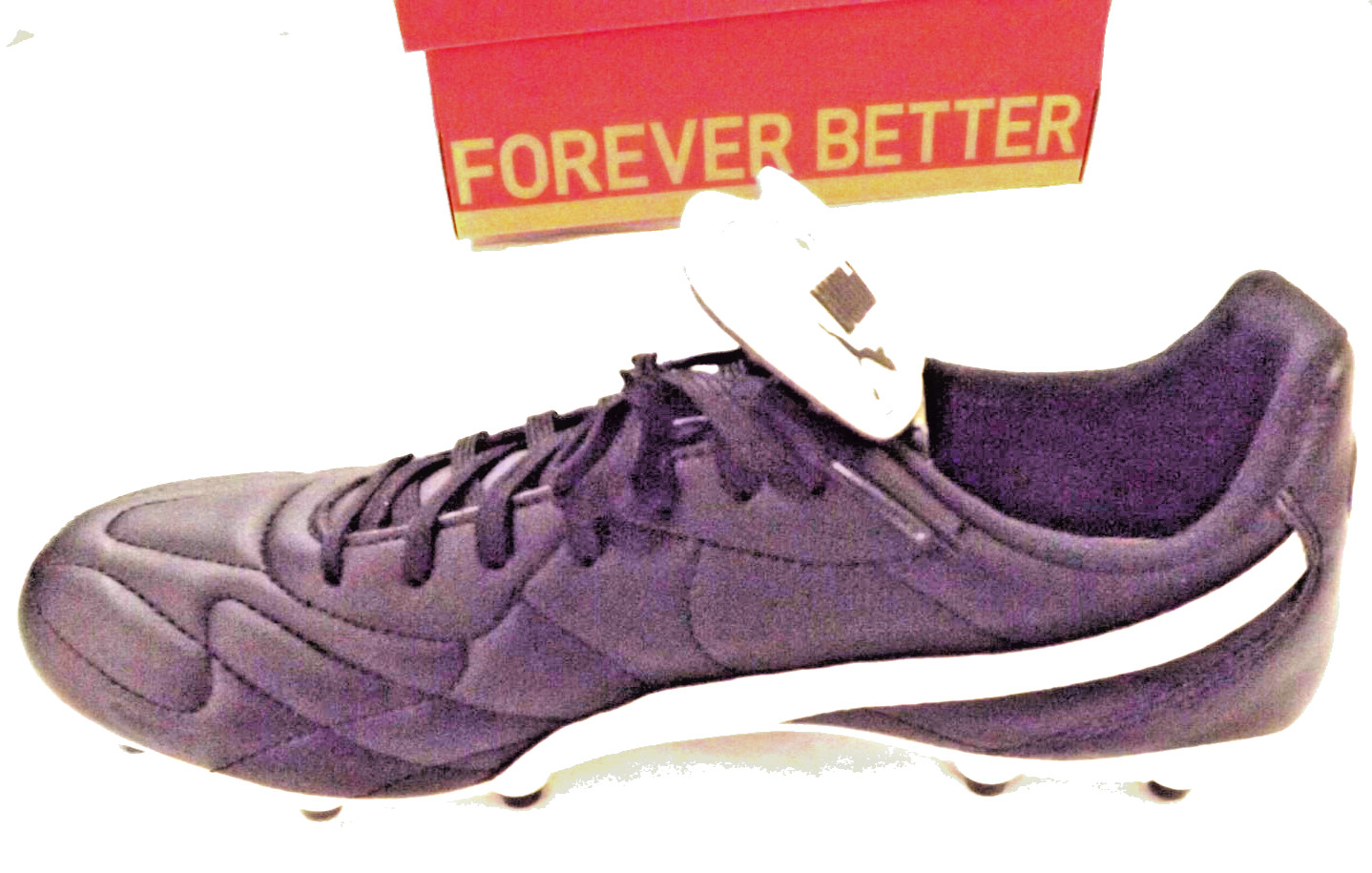 Puma King Top Black White Gold Men Soccer Cleats Shoes 107348-01 Sz 9.5