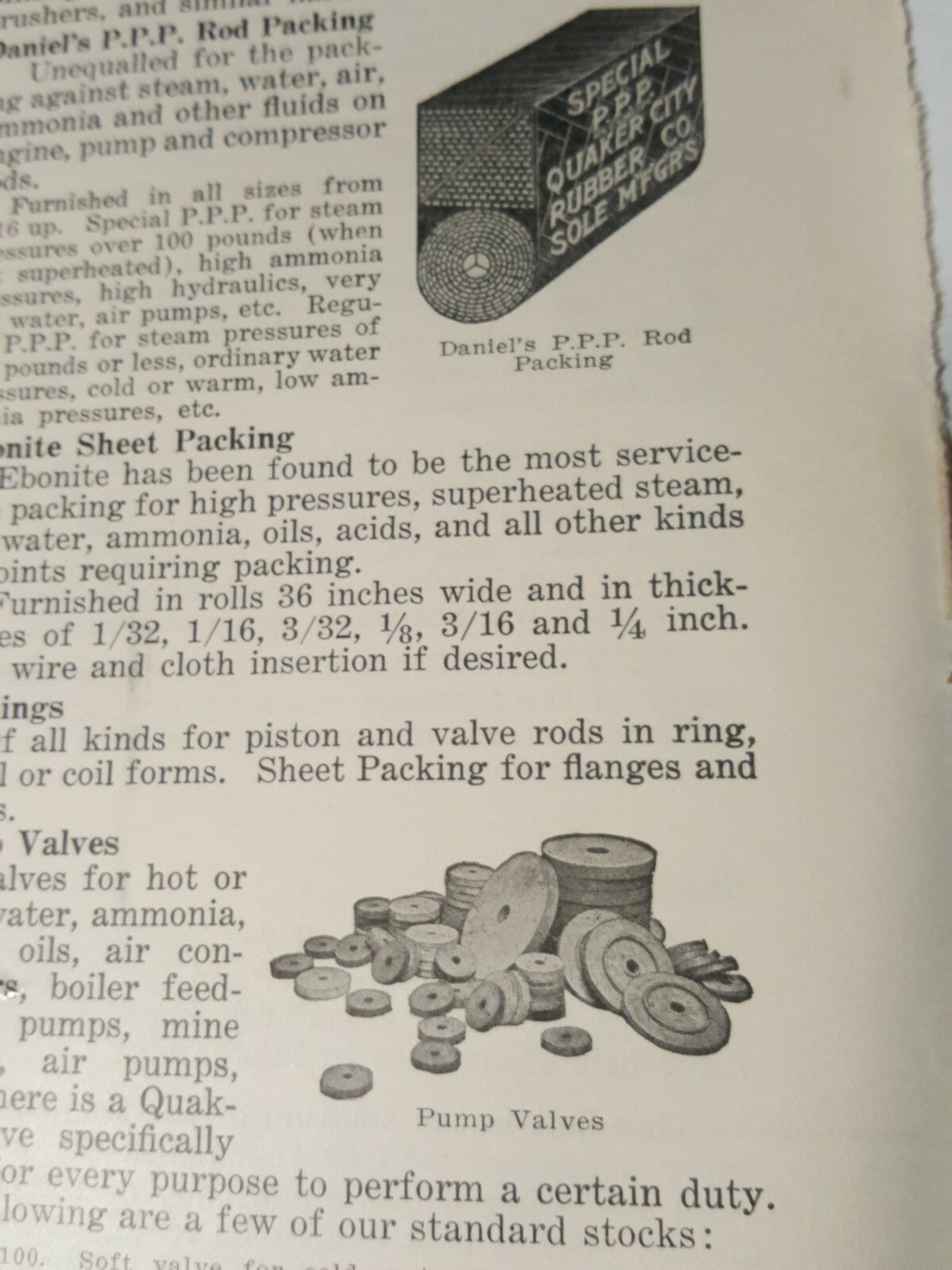 1923 print ad QUAKER CITY RUBBER COMPANY Philadelphia PA Mining rubber goods