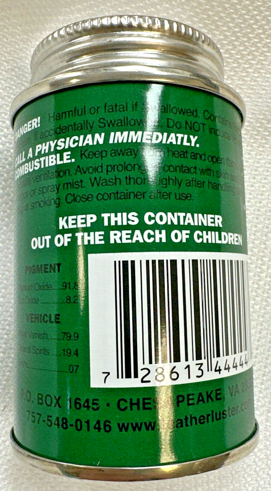 Leather Luster Black Military Polish High Gloss 4 oz for Boots Shoes Belts More