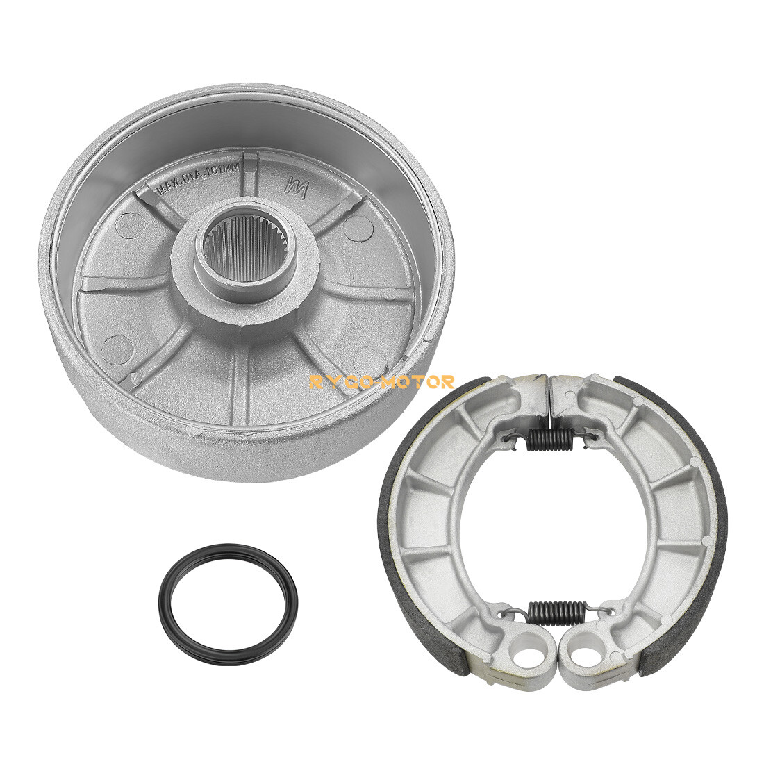 Rear Brake Drum Hub Plate Cover Shoes Bearing Seals Assy for Honda Rancher 420