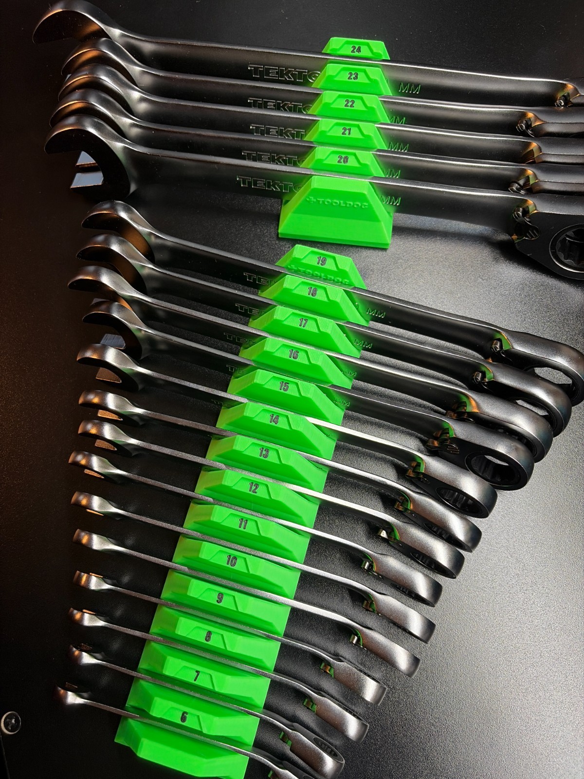 Wrench Holders w/ ID Numbering - Magnetic Tool Organizers / Toolbox Organization