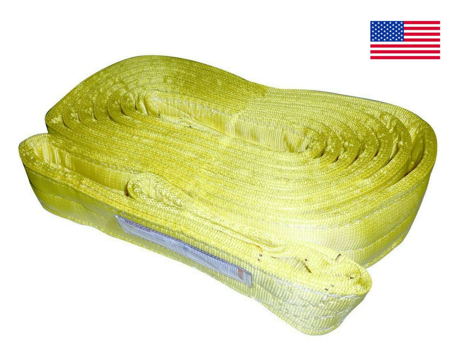 4" x 20' Nylon Web Lifting Sling Eye & Eye 4-ply Heavy Duty Tow Crane Recovery