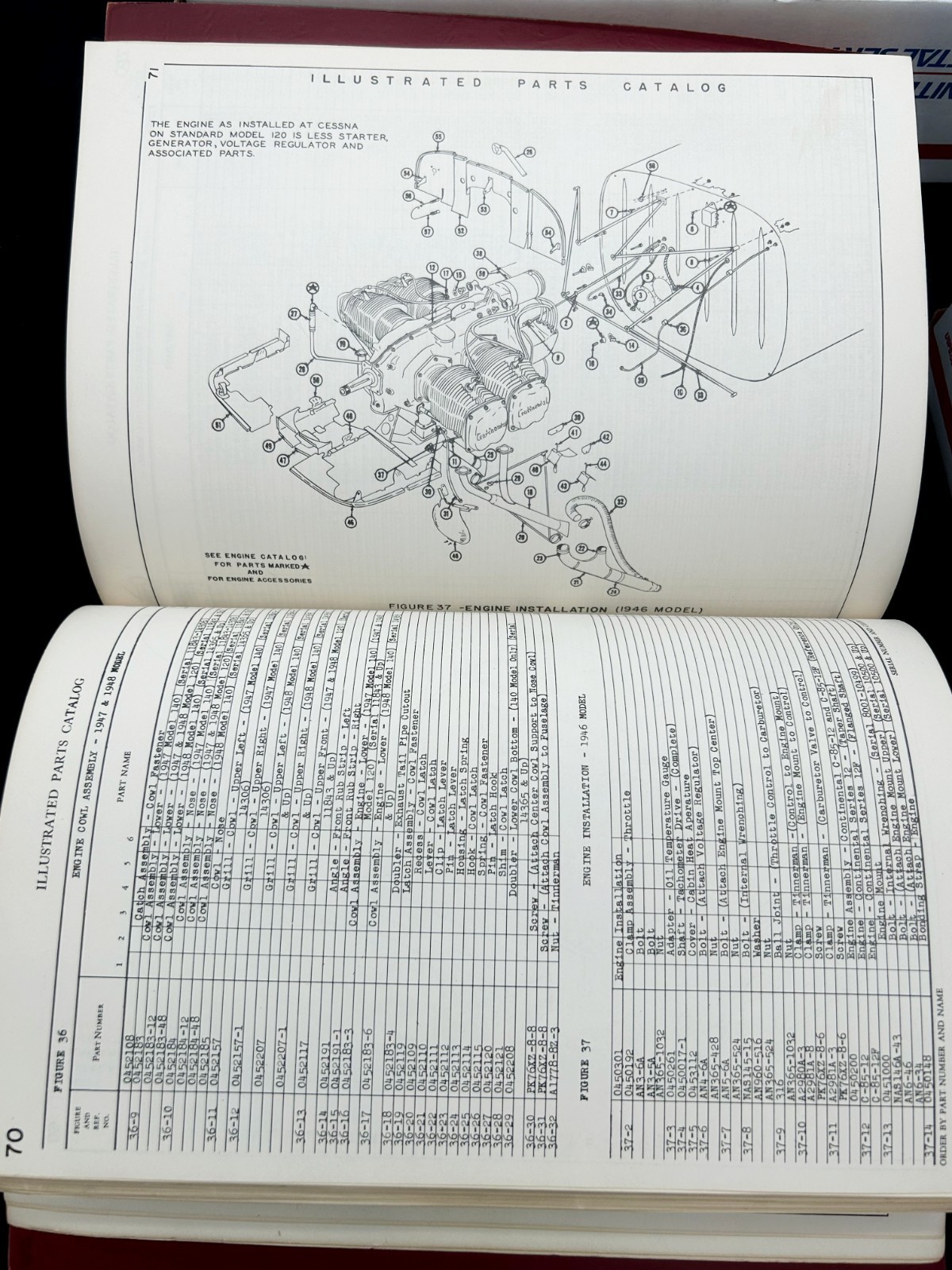 1954 Cessna parts catalog model 120 and 140