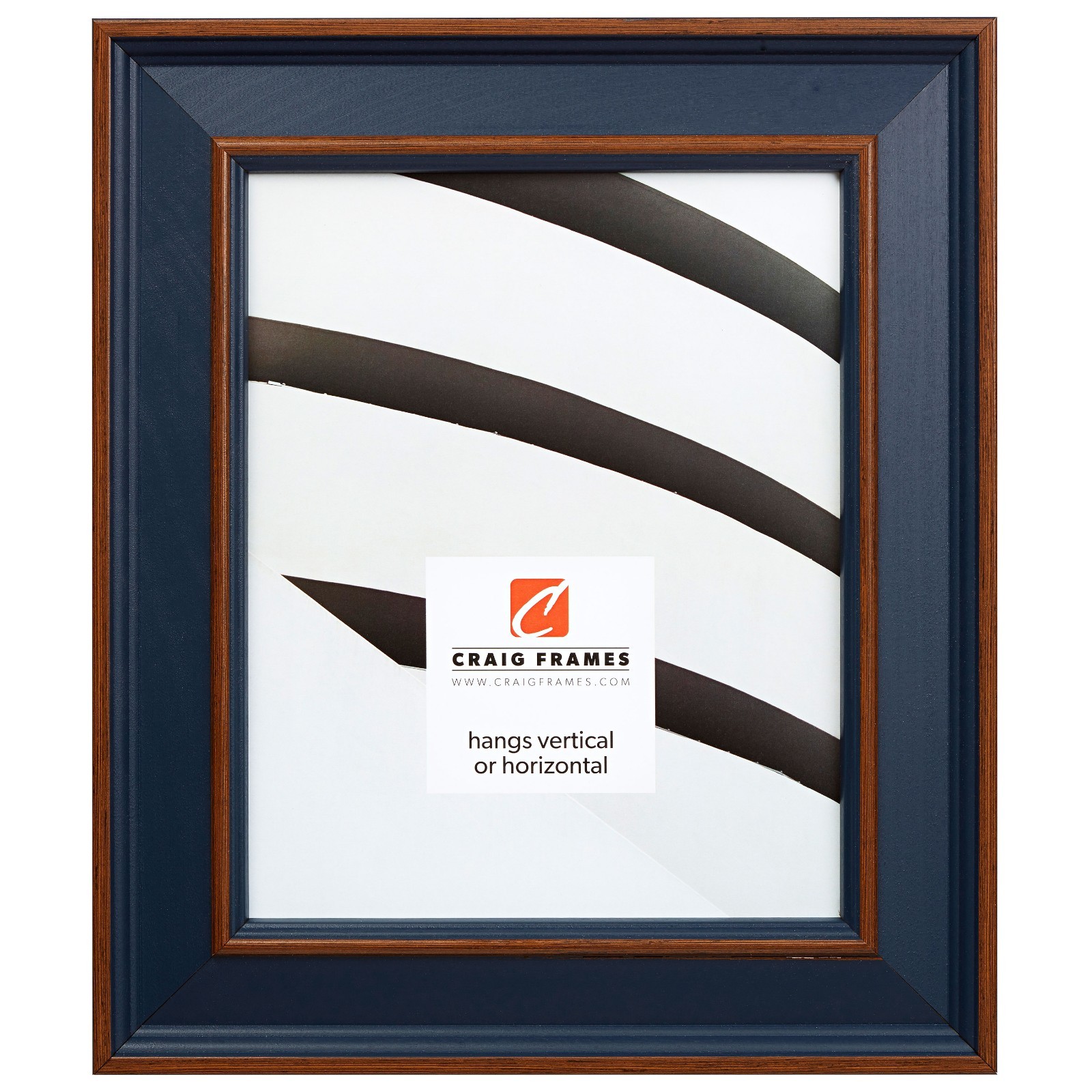 Craig Frames 2" Wide Country Estate Blue Hardwood Picture Frames & Poster Frames