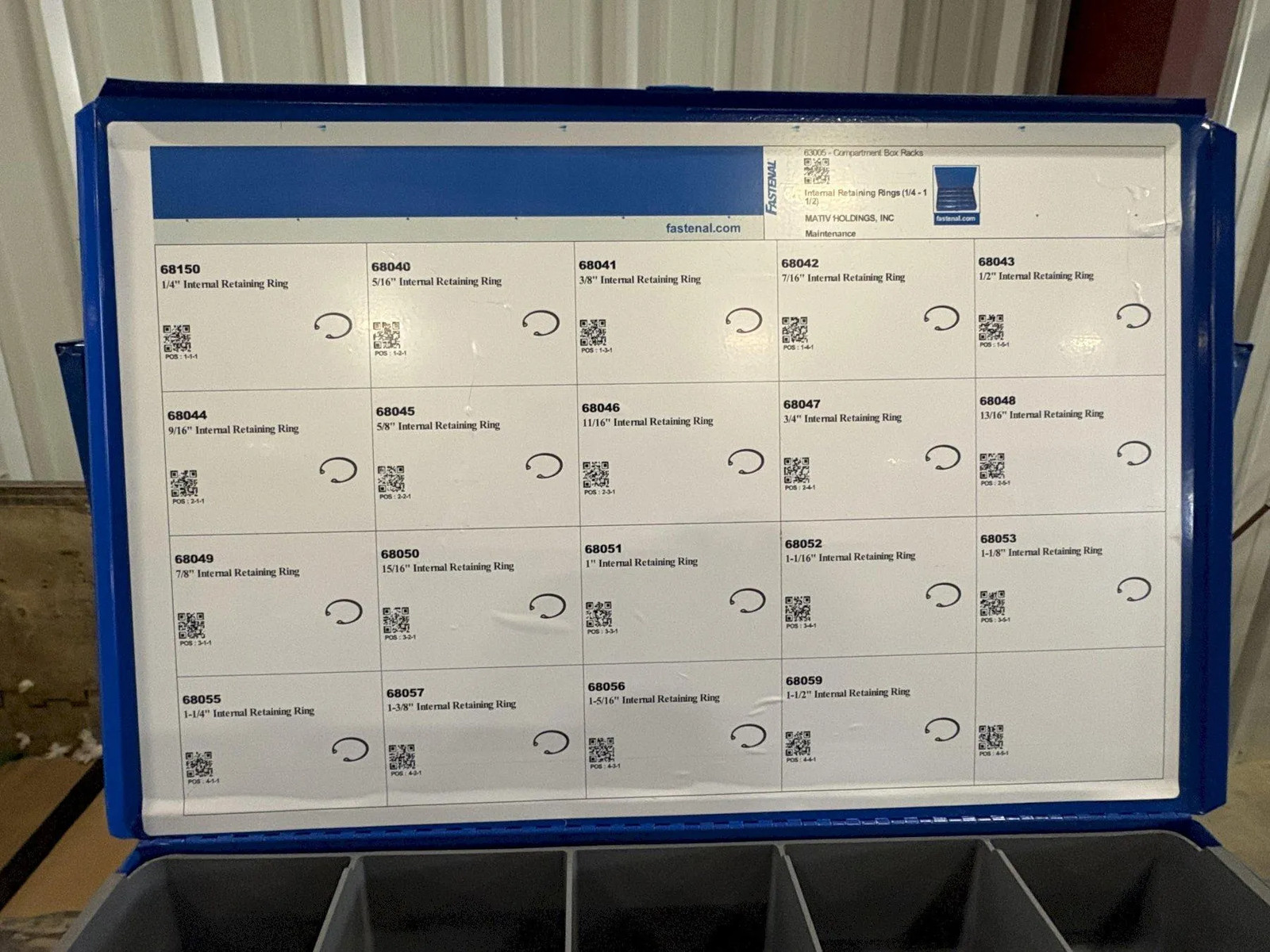 Fastenal 12 Drawer Parts Cabinet w/ Removable Drawers and Content