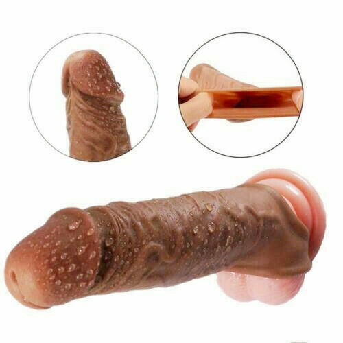 Male Cock-Girth-Enlarger-Enhancer-Penis-Extension-Extender-Sheath-Sleeve-Men Big