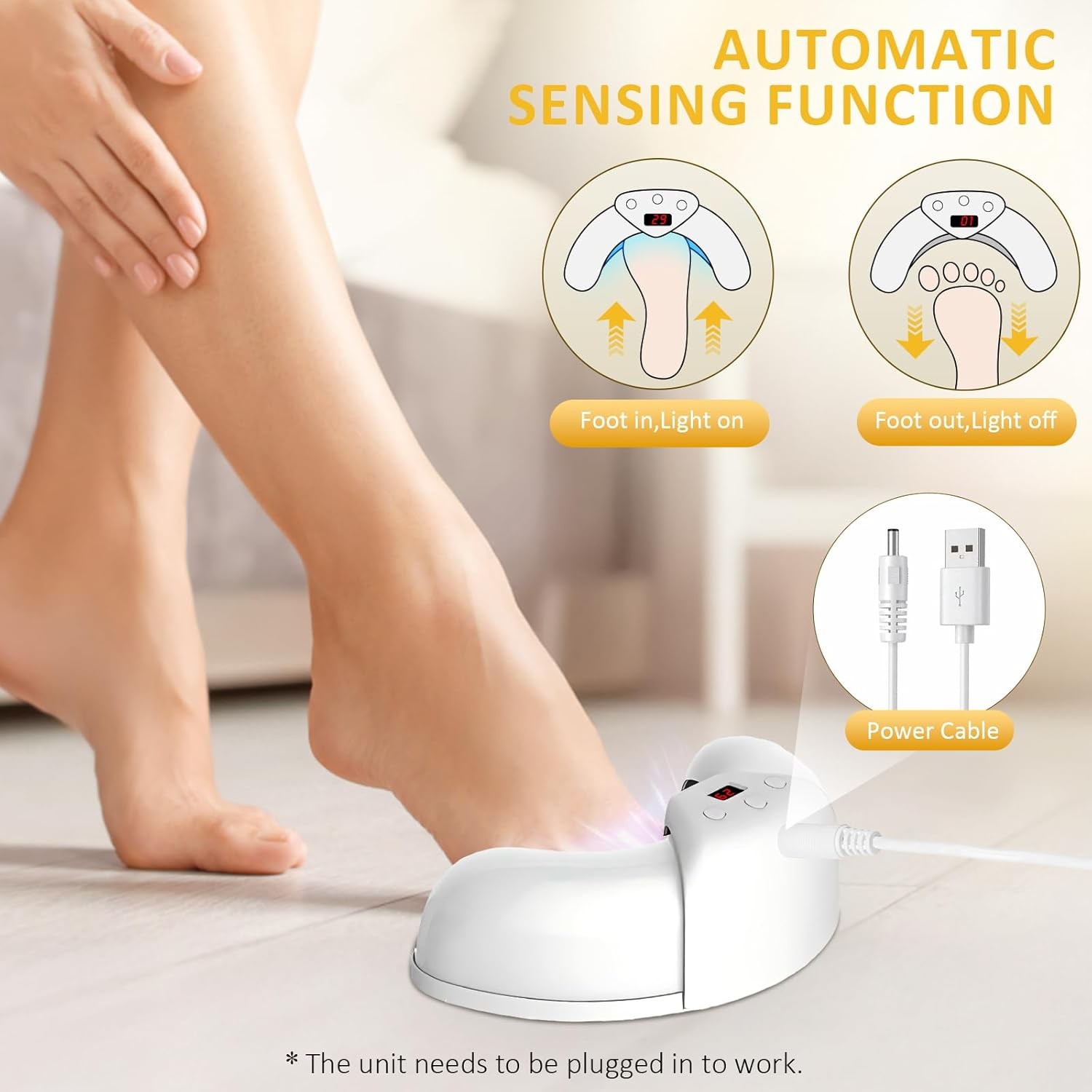 Nail Fungus Laser Nail Fungus Cleaning LED Light Device for Multiple Toenail US