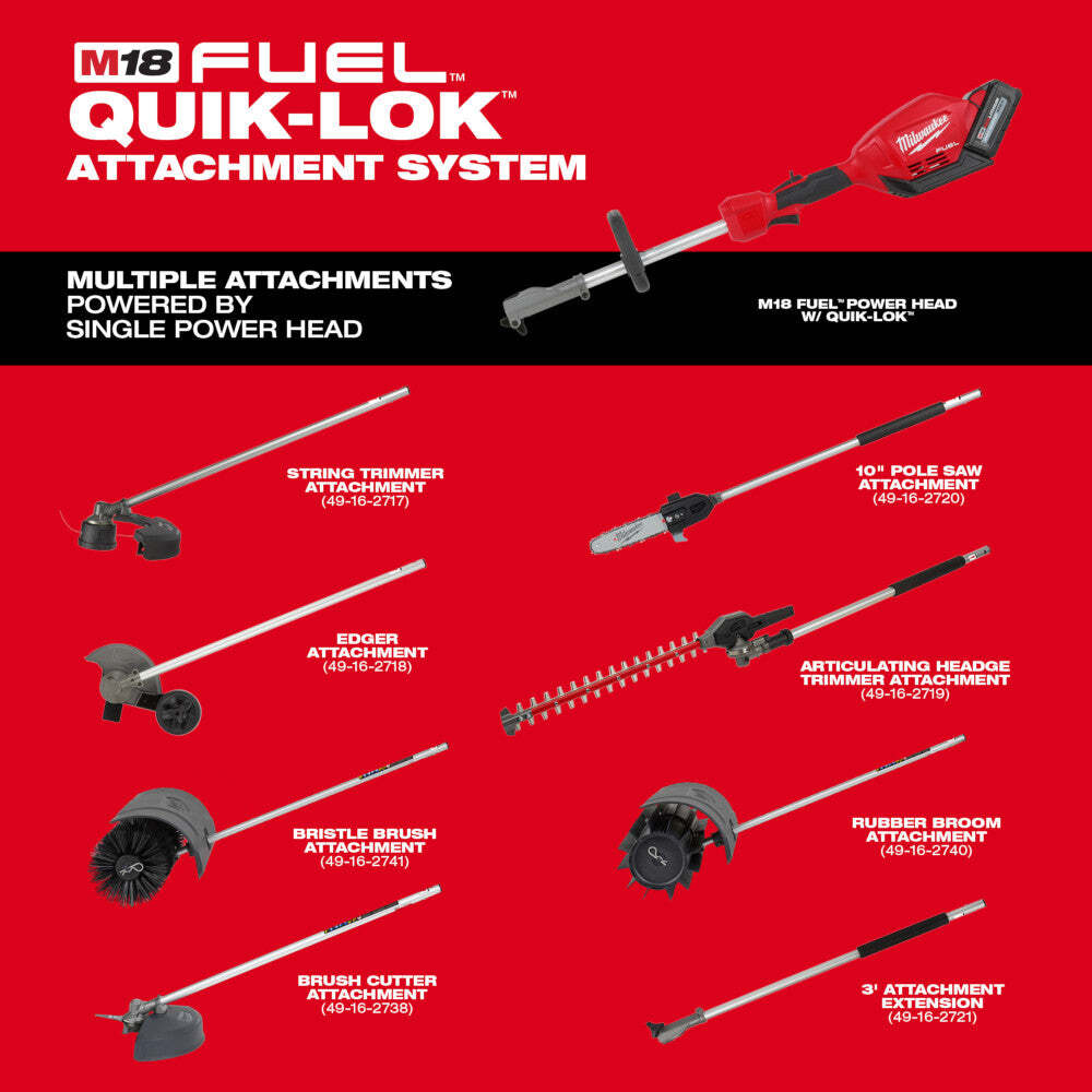 Milwaukee 49-16-2717R M18 FUEL QUIK-LOK String Trimmer Attachment - Recon