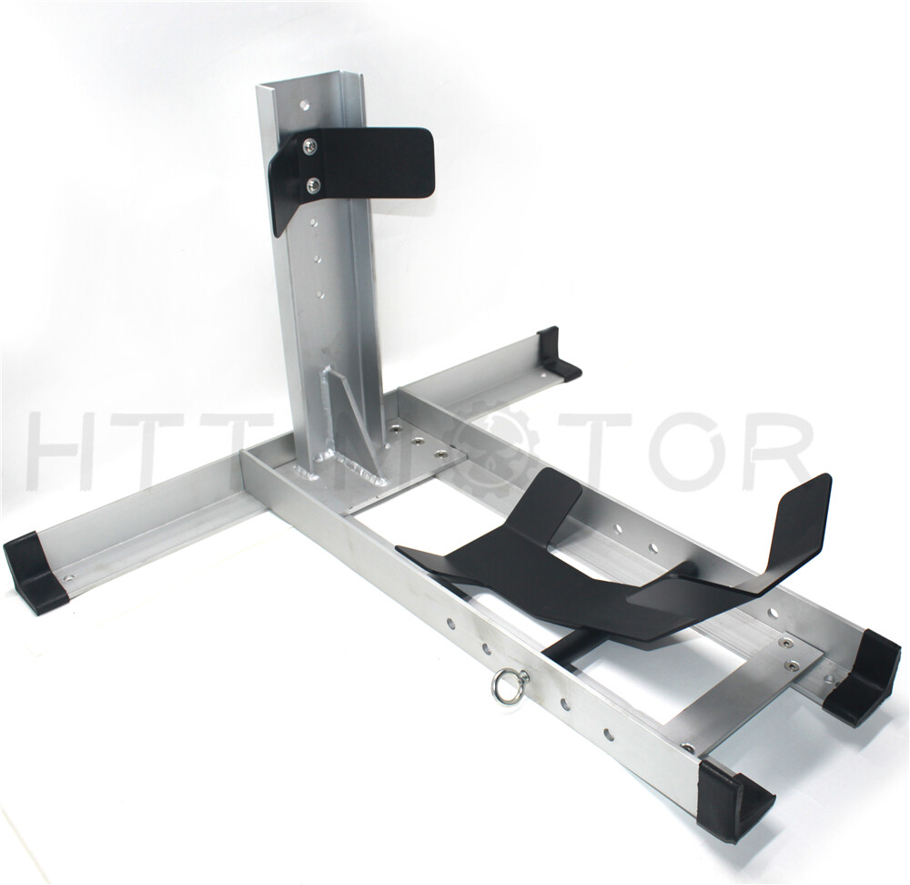 Portable Aluminium Alloy Motorcycle Wheel Chock Floor Stand 2400lb Capacity