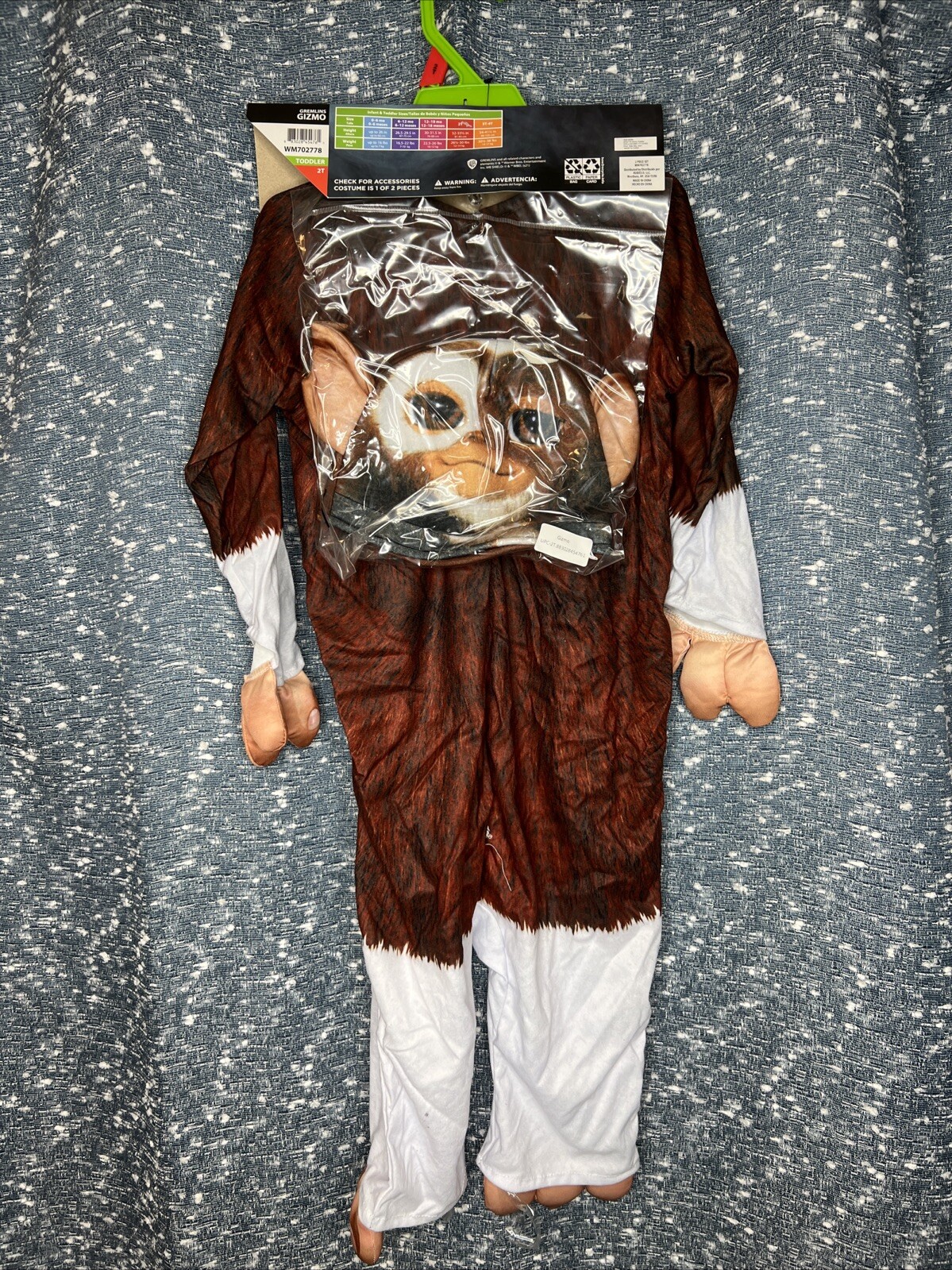 Halloween Gremlins Gizmo Toddler 2T 2-Pc Dress Up Cosplay Pretend Costume