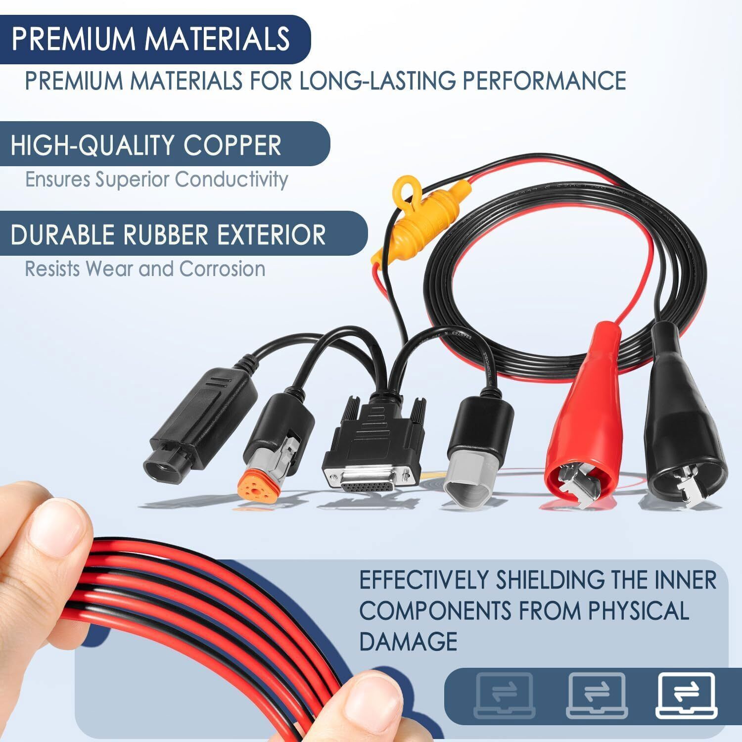 MPS-493033 Diagnostic Adapter Cable for Cummins 3-Pin Deutsch USB-Link 2 Link 3