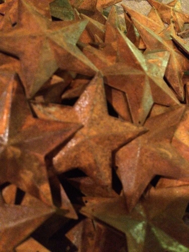 (Set of 20) Rusty Barn Stars Star 2.25 in 2 1/4 Primitive Country Rust