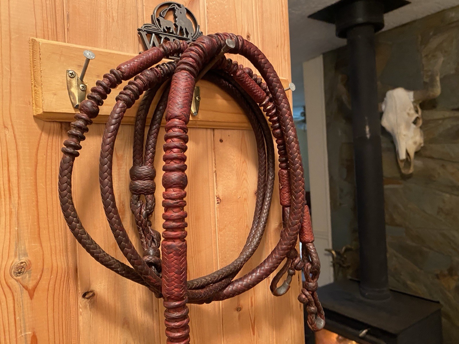 Vintage Handmade Western Romel - Romal Braided Reins California Style Kangaroo?