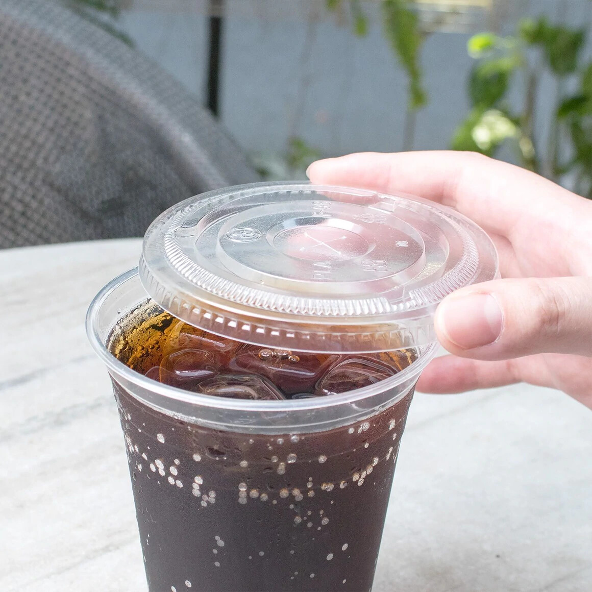 PET Clear Plastic Cups With Lids and Straws For Cold Drinks at Parties