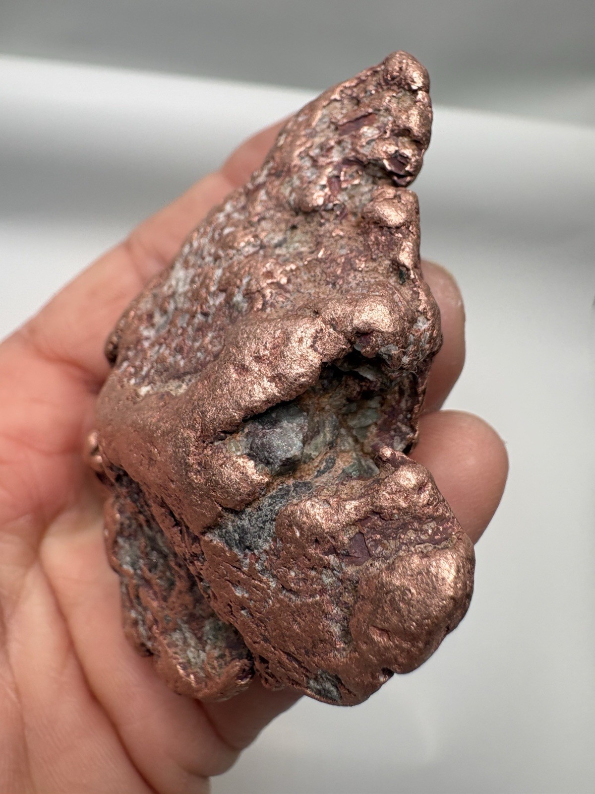 Pure Native Michigan Solid Copper Nugget Specimen Keweenaw Peninsula Mineral