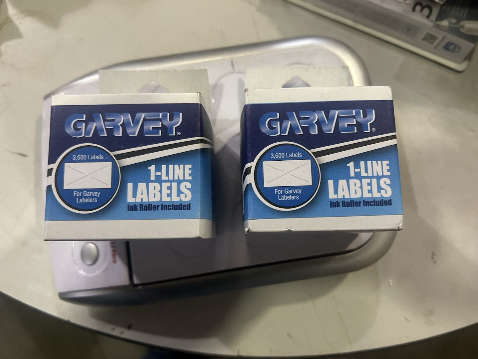6 Rolls Garvey One-Line Pricemarker Labels White 1,200 Label Roll 7200 Total NEW