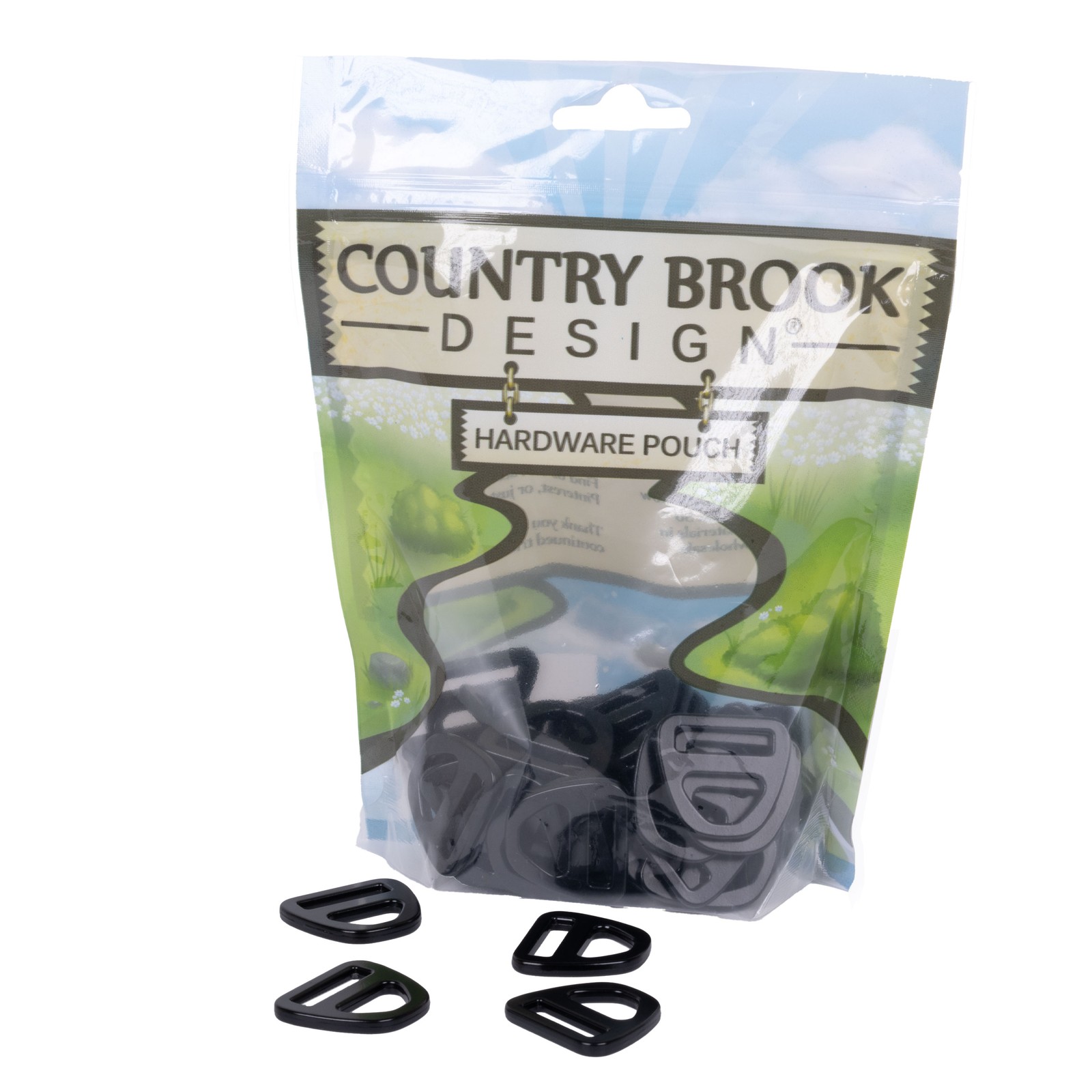 Country Brook Design® 3/4 Inch Black Double Bar D-Rings, 25 Pack
