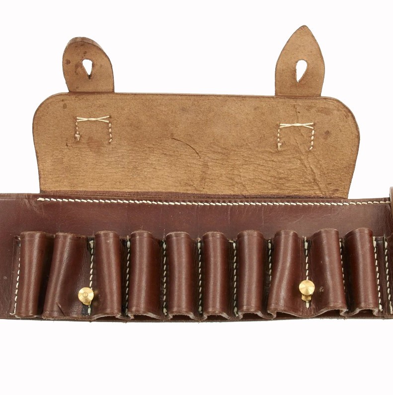 British Victorian Martini-Henry Rifle Brown Leather Ammo Bandolier 50Rd Capacity
