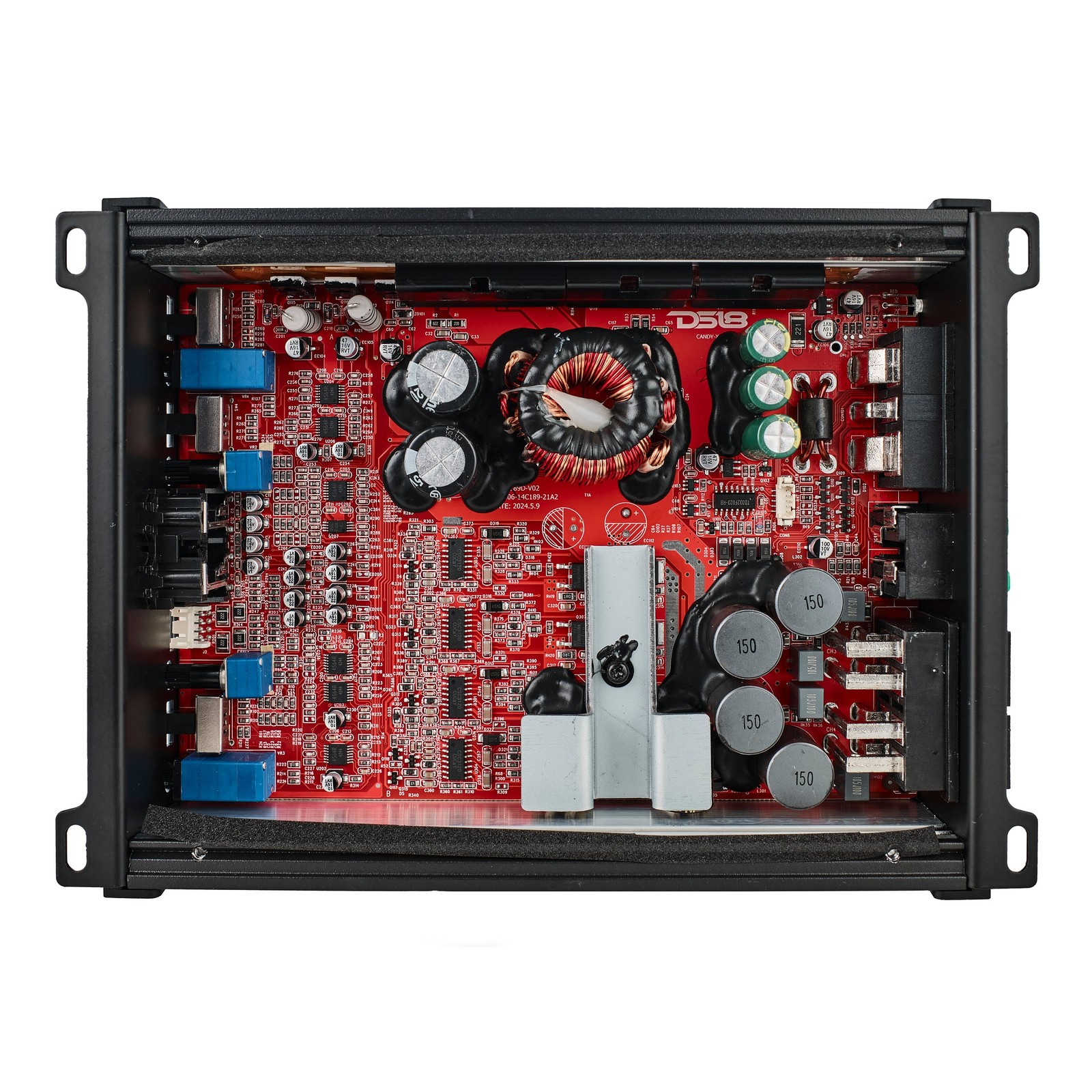 DS18 CANDY-X4B Compact Full-Range Class D 4-Channel Amplifier 1600 Watts