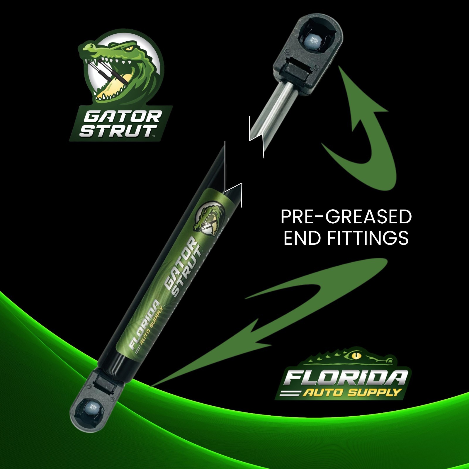 2 Deck Lid Compartment Lift Supports FAS-659 For 98-04 C5 Corvette Convertibles