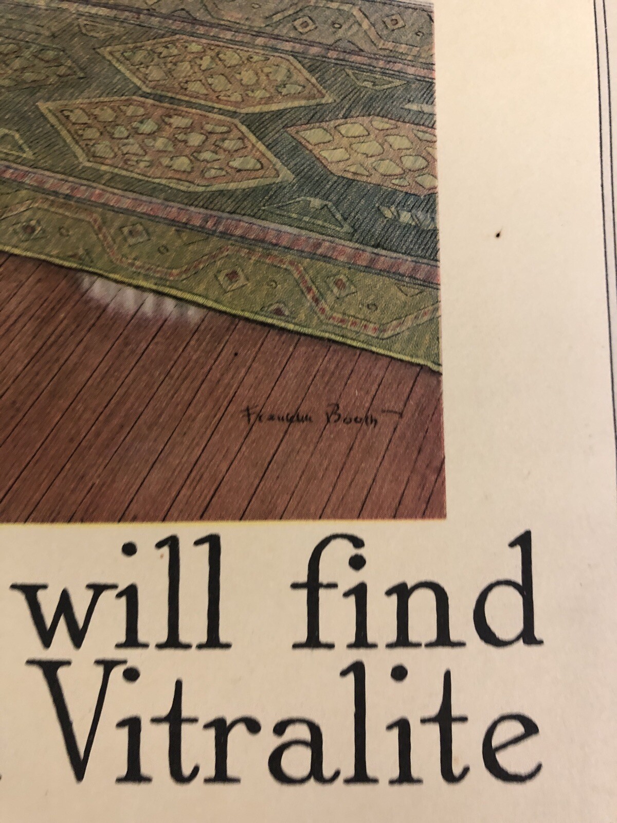 1917 Pratt & Lambert Vitralite “ The Long-Life White Enamel Advertising Poster