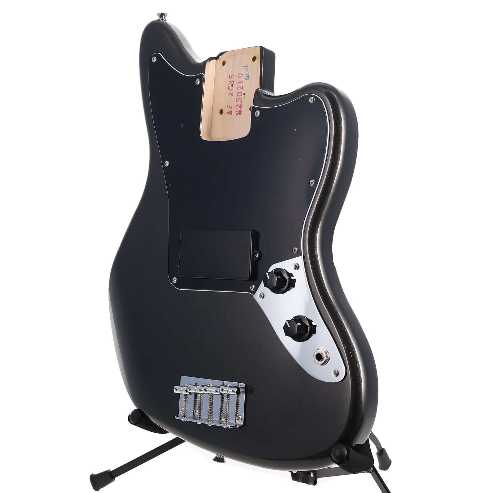 Squier Jaguar Bass Body Affinity Series Charcoal Frost Metallic Fully Loaded