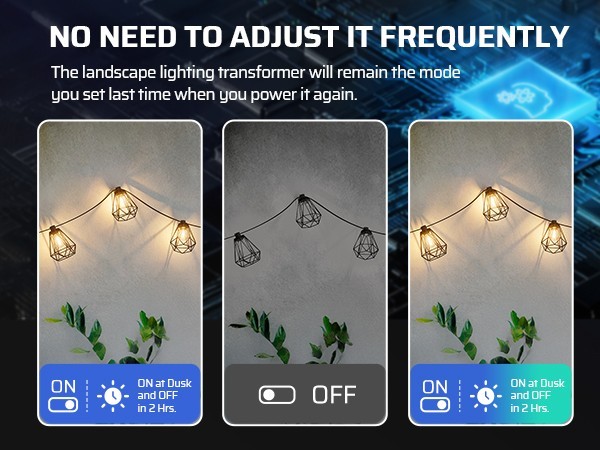 Low Voltage Transformer 300W with Photocell Sensor Timer for Landscape Lights