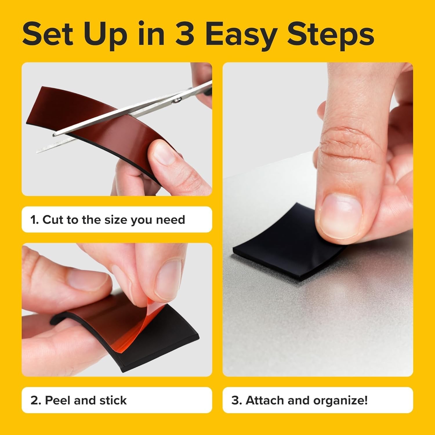 Super Sticky Magnetic Tape 10ft x 1/2in Strong Magnet Strip Adhesive NEW