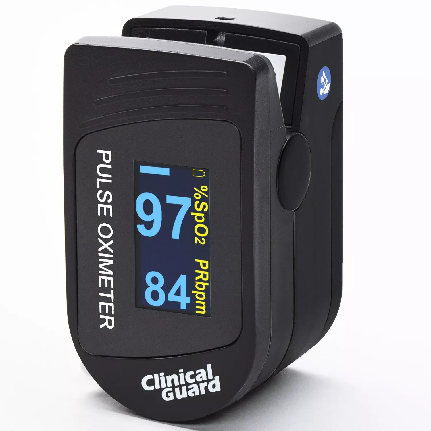 Clinical Guard 500S Deluxe Fingertip Pulse Oximeter & Heart Rate Monitor - Black