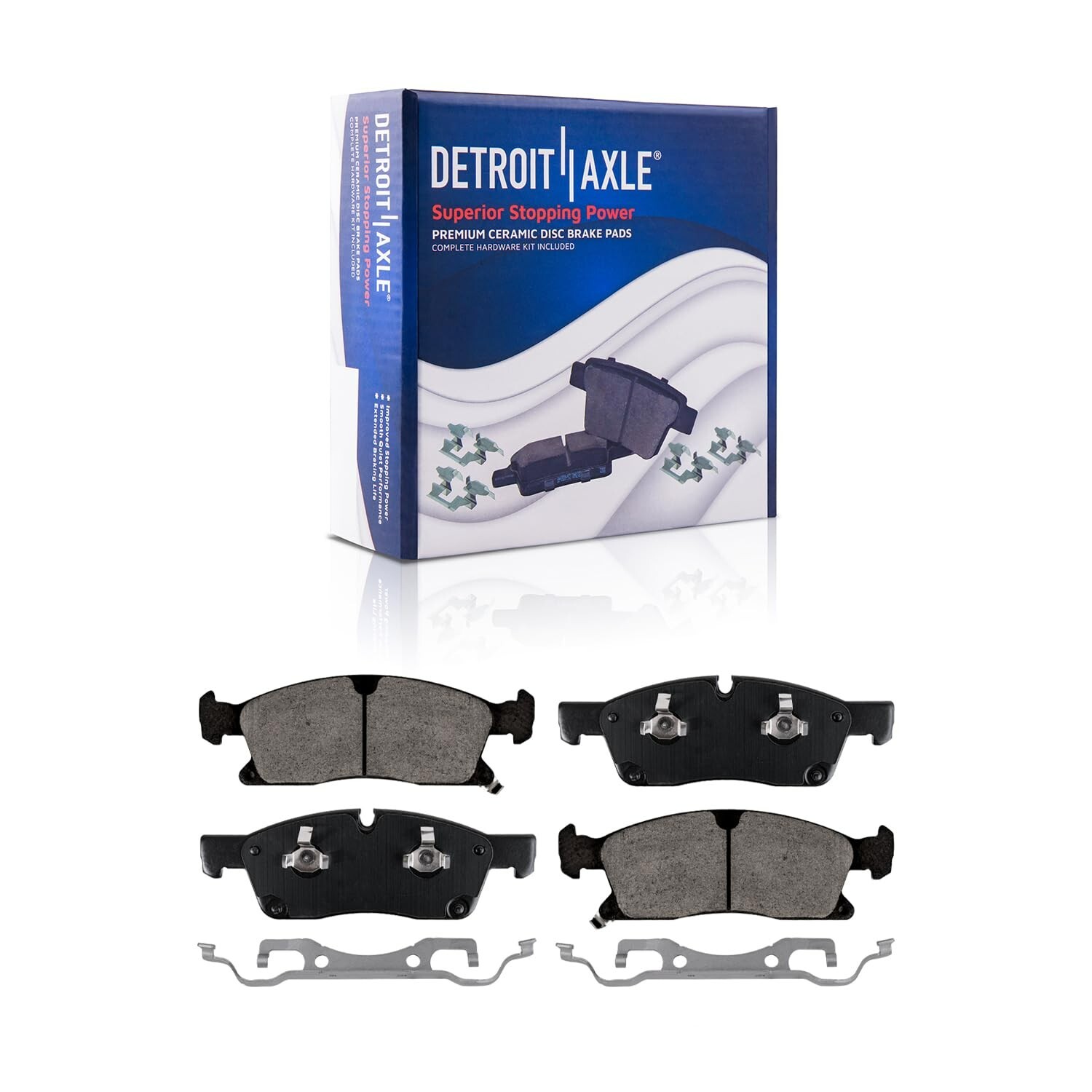 Front Rear Ceramic Brake Pads for 2011 - 2018 Dodge Durango Jeep Grand Cherokee