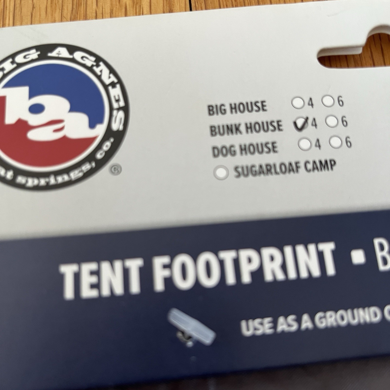 Big Agnes Bunk House Tent Footprint Base Camping Shelter Gray