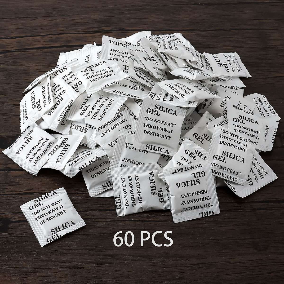 60pcs 5 Gram Silica Gel Desiccant Packets–Mini Moisture Absorbing Packets
