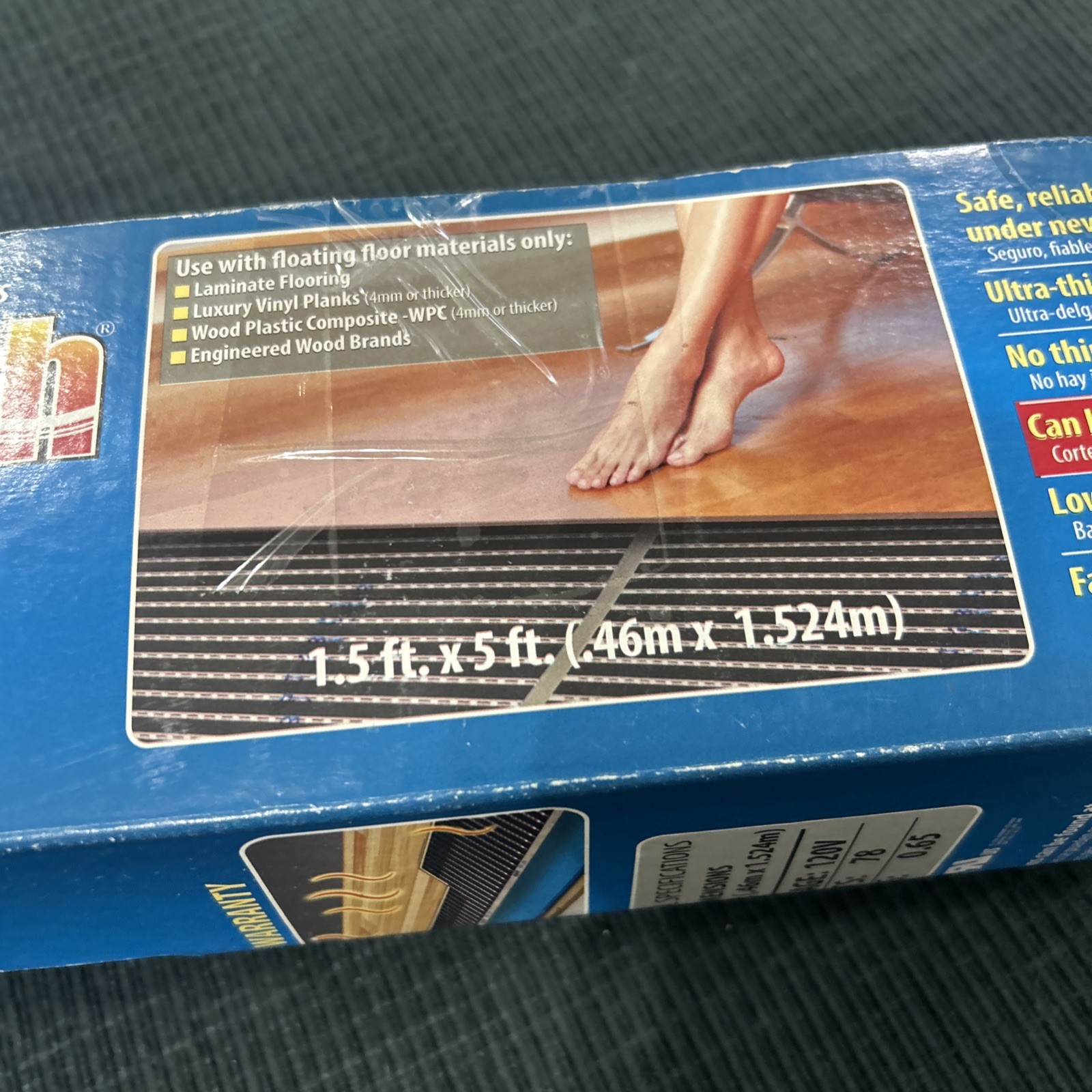 Quiet Warmth Radiant Heat Film For Floating Floors 18” X 5ft BRAND NEW Open Box
