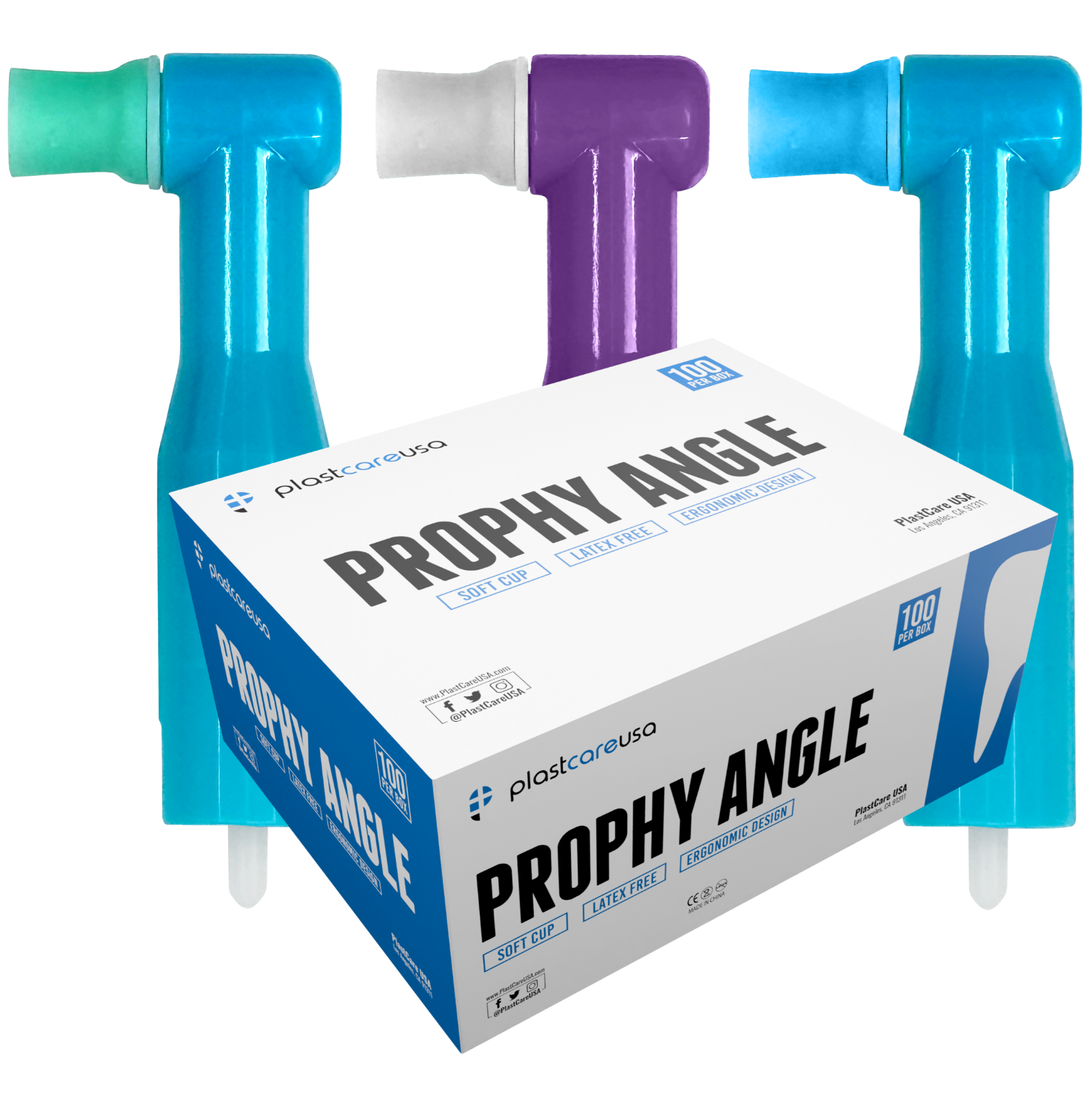 Dental Prophy Angles Soft Cup, Disposable & Latex Free, 500 Total (5 Box of 100)