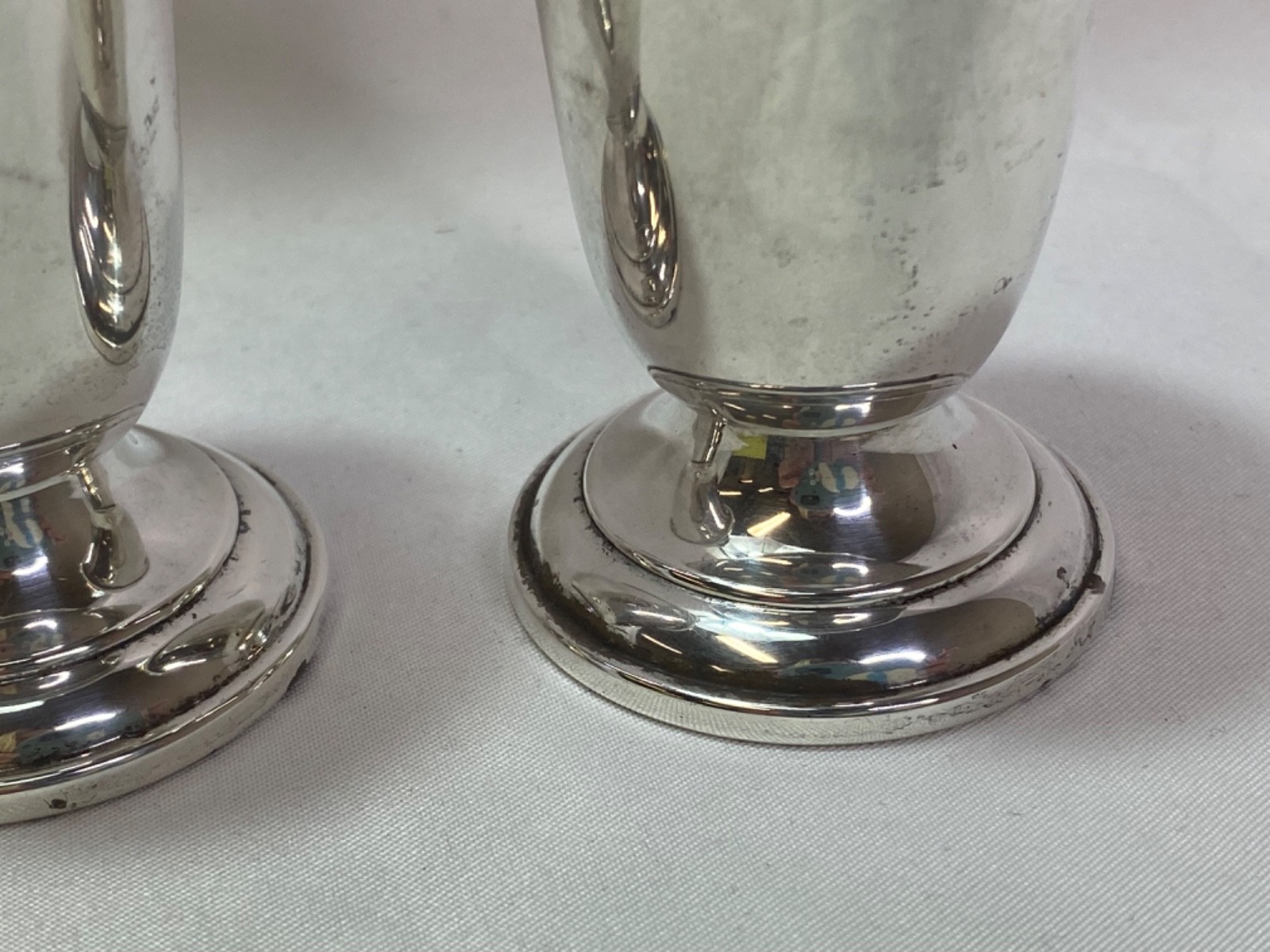 Vintage Gorham Sterling Silver Salt Pepper Shakers Pattern 758 Puritan ~ 73.5g