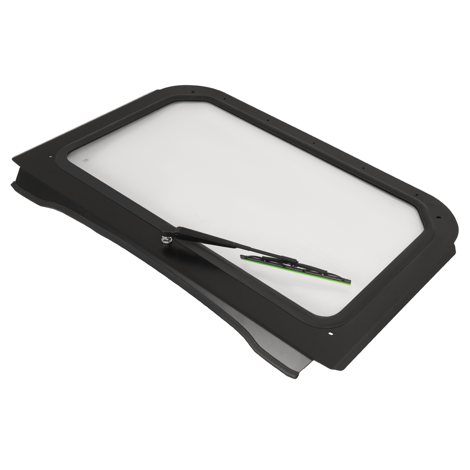 Clear Full Glass Windshield W/ Wiper Black For Polaris RZR 570 800 XP 900 08-14