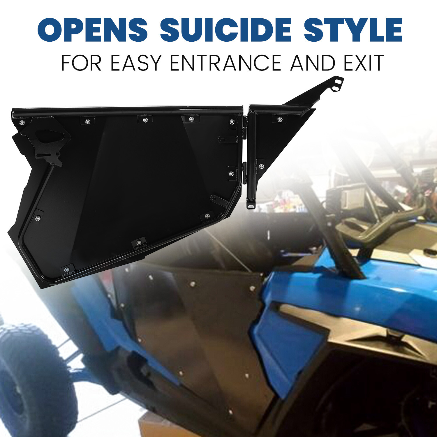 Pair Aluminum Full Doors UTV Side for 14-22 Polaris RZR XP 1000 Turbo S FOX High