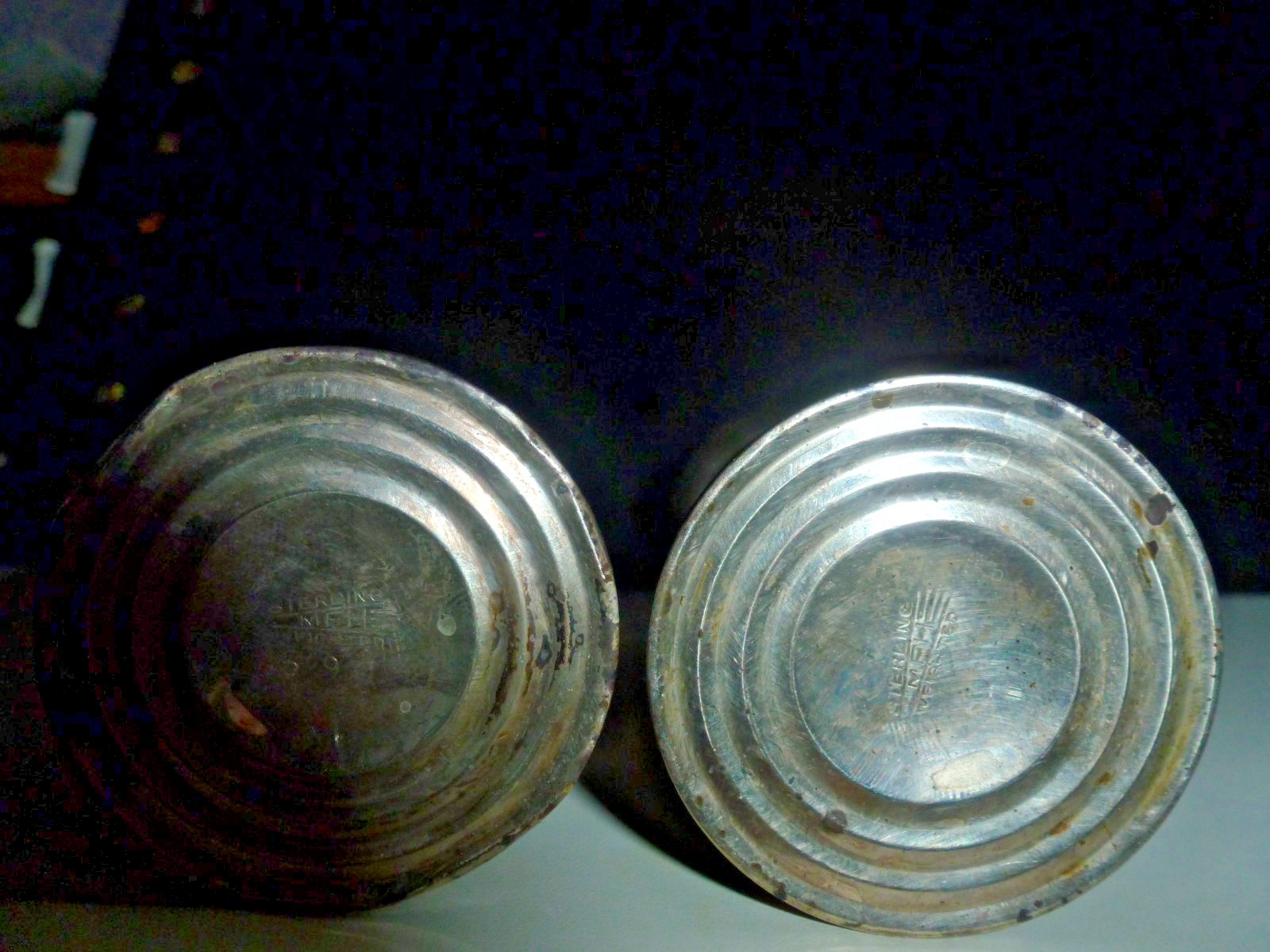 M Fred Hirsch MFH Weighted Sterling Salt and Pepper Set 95 Grams