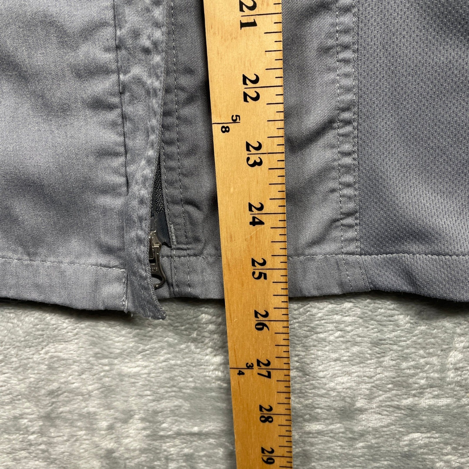 Two Chef Works Gray Chef Coat Kitchen Uniform Full Zip Long Sleeve Workwear Top